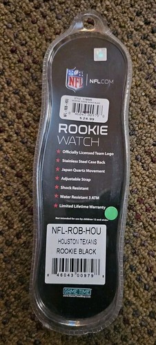 SEALED Houston Texans Boys Youth Watch Rookie Black Adjust Strap Poss DOA - Picture 4 of 5