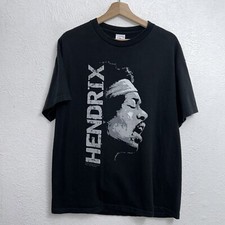 Vintage Jimi Hendrix 2004 Tee Black T-Shirt Short Sleeve Size Large