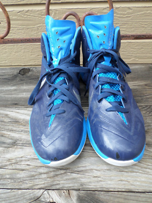 Nike Air ''Lunar Hyper Quickness'' navy blue basketball shoes, Men's 9 (eur 42.5)