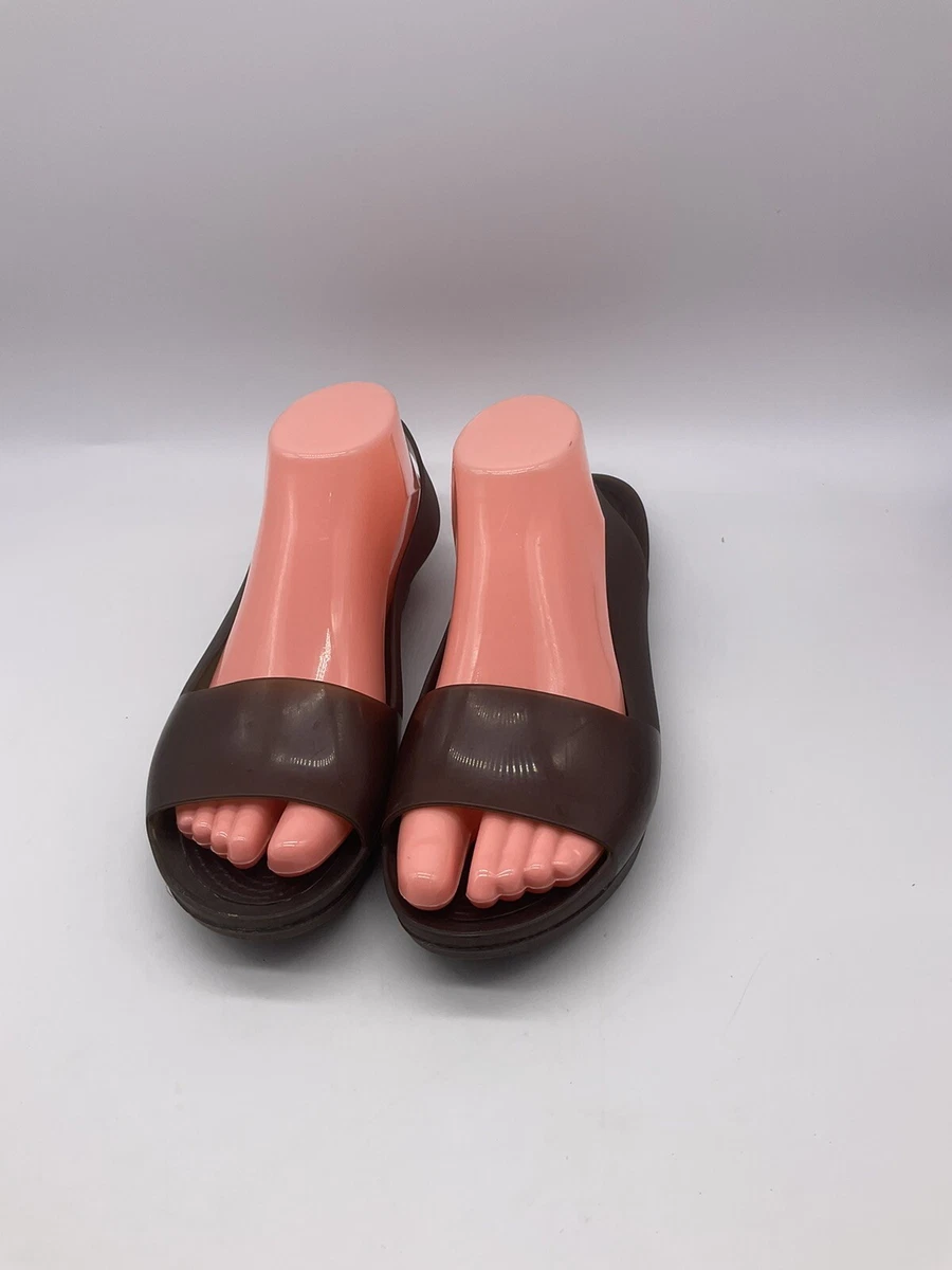 Crocs Women s Sandals Size 10 Open Toe Espresso Slingback Slip On