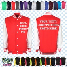 Custom Personalised Varsity Jacket Baseball College Letterman Unisex Mens/Women3