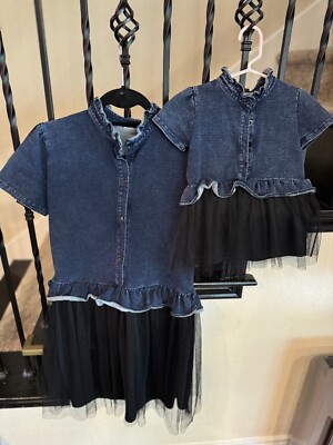 Mother & Daughter Family Matching Dresses Denim Top Tulle Bottom | eBay Mother & Daughter Family Matching Dresses Denim Top Tulle Bottom | eBay