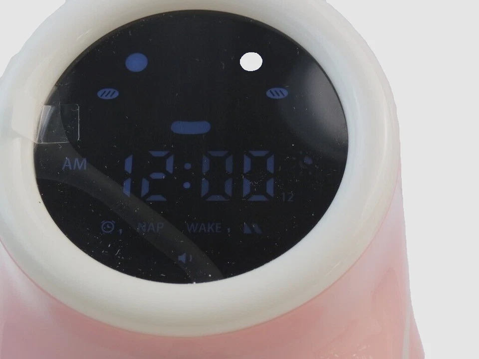 Lindo reloj despertador digital para dormir de aprendizaje infantil dinosaurio rosa blanco NUEVO EN CAJA Foto 2 de 4