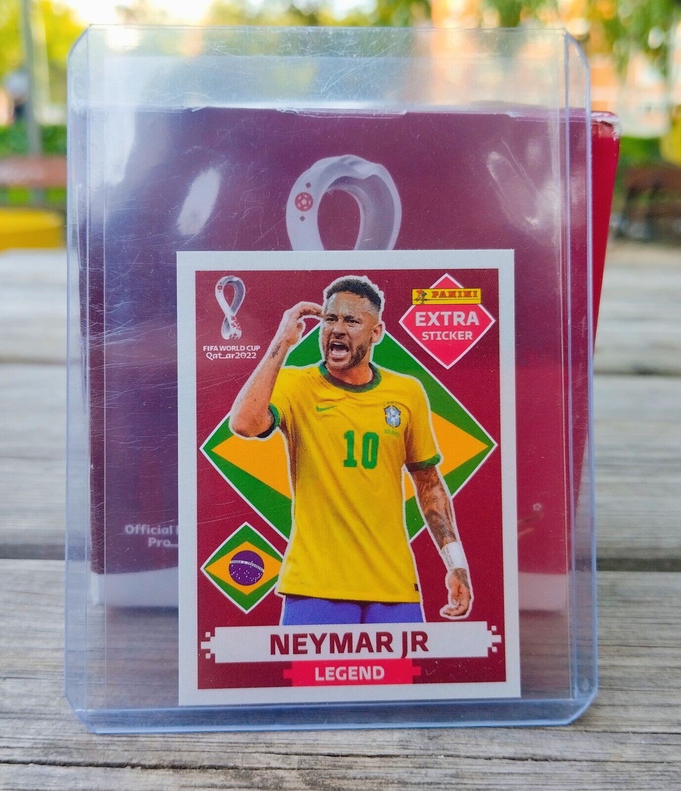 PANINI Extra Sticker Qatar 2022 #A14 NEYMAR JR. Brazil LEGEND PARALLEL -  BASE