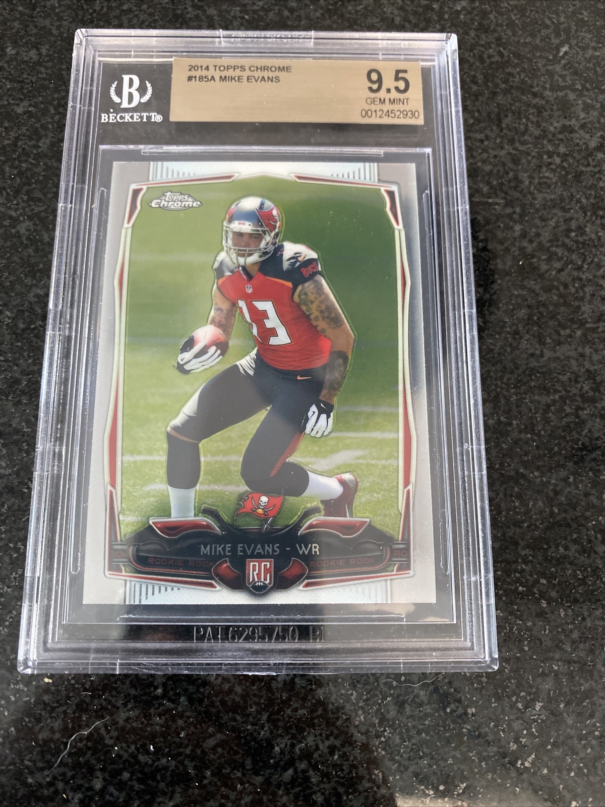 2014 TOPPS CHROME #185 MIKE EVANS ROOKIE BGS 9.5 GEM MINT Quantity