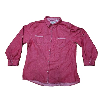 C.E. Schmidt Workwear Fit for Her Long Sleeve Ref Snap Button Shirt 2X