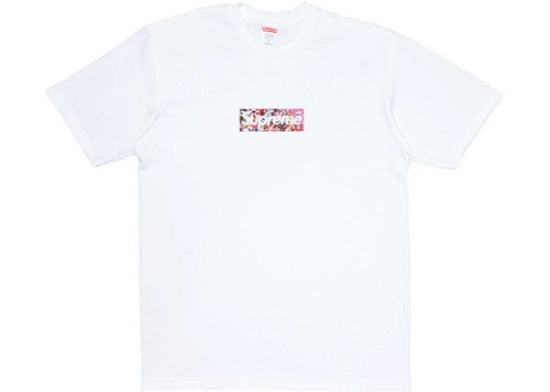 Supreme x Takashi Murakami COVID-19 Relief Box Logo T-Shirt - White (SS20) - Picture 2 of 2