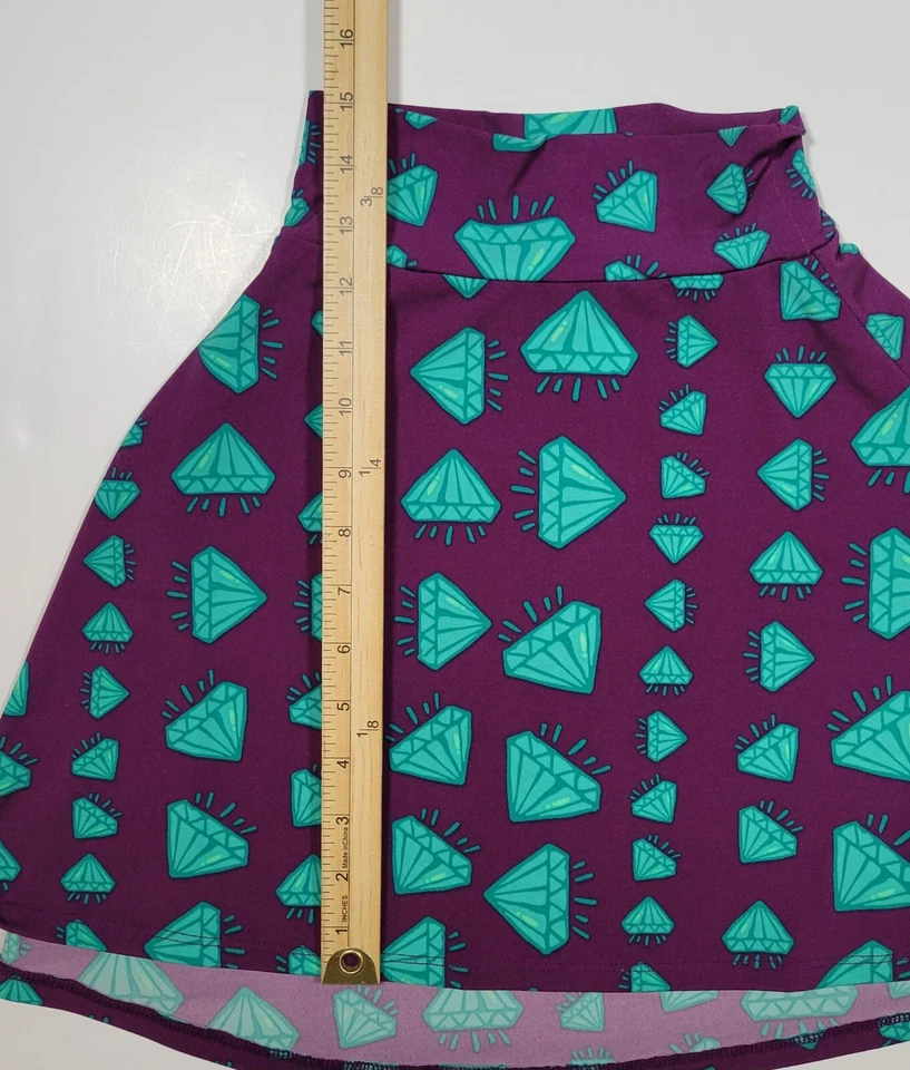 LulaRoe девочек юбка размер 4 бриллианты узор фиолетовый - Изображение 4 из 4