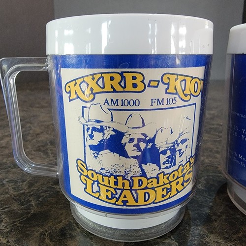 1984 Lot 2 KXRB Sioux Falls SD South Dakota Radio Station CUP MUG plastic - Picture 2 of 9