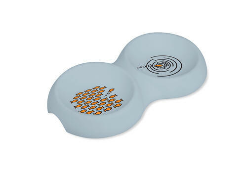 Van Ness Ecoware Bamboo Double Diner Assorted Cat Dish, 16 oz - 第 2/2 張圖片