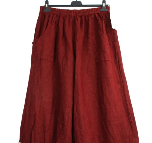 LAGENLOOK100% LINEN CROPPED PANTS IN 9 COLS SIZES :Plus:1(L) Plus 2(XL)Plus3(XXL - Picture 39 of 117