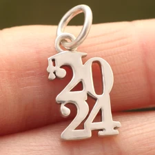 Graduation Cap Pendant Charm In Real 925 Sterling Silver 2024 Graduation Gift