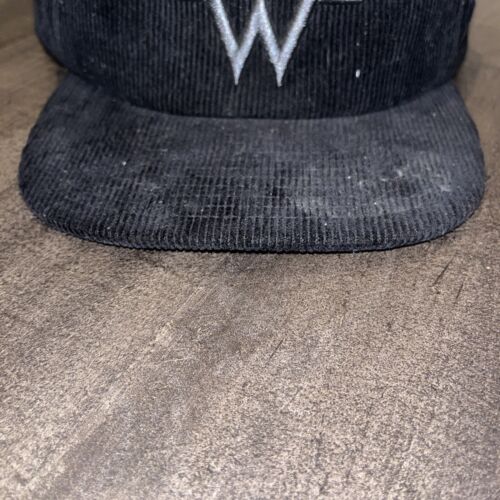 Weezer Black Gray Corduroy Rock Band Concert Casual Snapback Hat Cap Punk Y2K - Picture 4 of 10