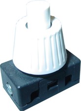 Druckschalter Weiß, Mini Einbau Druckschalter, 230V / 2A, EIN/AUS, S6