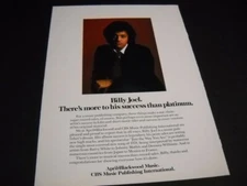 BILLY JOEL Elongated 1979 52nd Street & Stranger SUPERSIZED Promo Display Ad