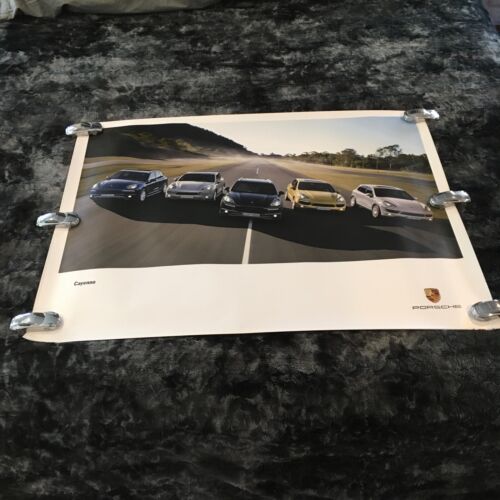 PORSCHE FACTORY ISSUED SHOWROOM POSTER OF THE PORSCHE CAYENNE FAMILY SHOT. NO.10 - Picture 1 of 5