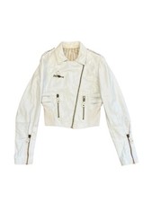 White Leather Guess Jacket