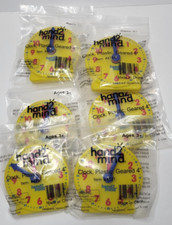 6 New Kids HAND2MIND Yellow Learning Geared Clock Size 4" Hand 2 Mind Education
