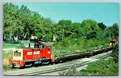 Postcard B 288, Rock Island RR #4905, Near downtown Blue Island, Illinois