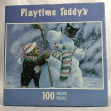 Playtime Teddy's Snowbear 100 Piece Teddy Bear Jigsaw Puzzle 16" x 11" NEW