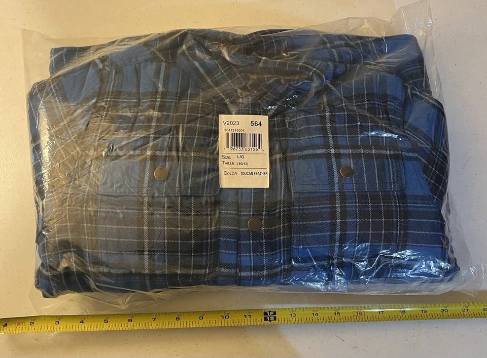 Jaqueta The Children’s Place Boys’ Sherpa Forrada Tamanho G Xadrez Flanela Quente - Imagem 3 de 3