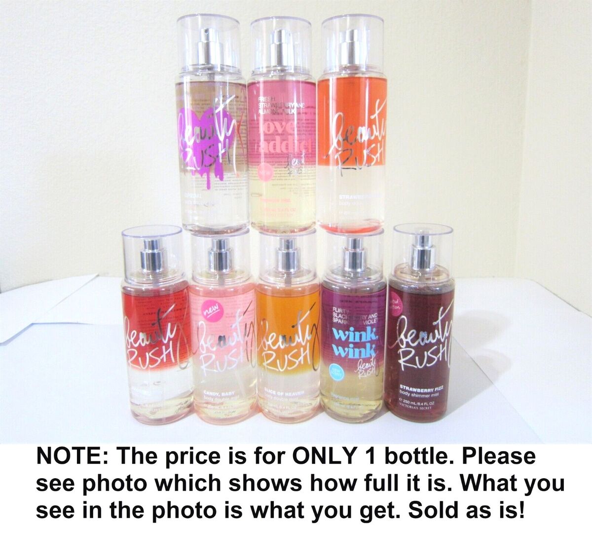 1 Victoria Secret BEAUTY RUSH Body Double Fragrance Mist 8.4 1 Victoria Secret BEAUTY RUSH Body Double Fragrance Mist 8.4