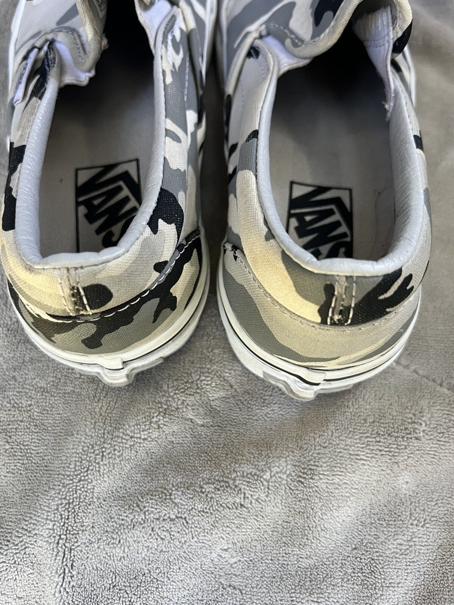 VANS Classic Slip On Camo Gray/Black/White outdoor Skate