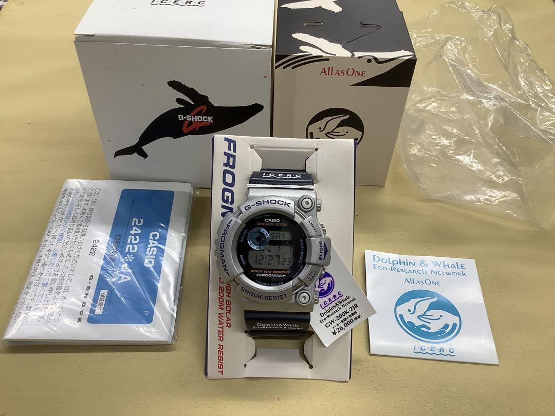 時計 G-SHOCK Dolphin&Whale GW-200K Casio G-Shock Frogman GW-200K-2JR I.C.E.R.C. Limited Dolphin