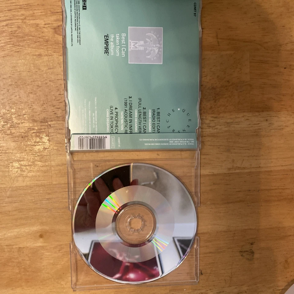 Queensryche Best I Can UK Import 4 Track CD 1991 EMI/Capitol Records Issue - Image 3 of 4