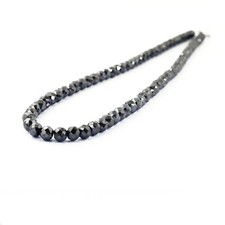 Natural Earth Mined 7 mm Unisex Certified Black Diamond 18 Inches Necklace VIDEO