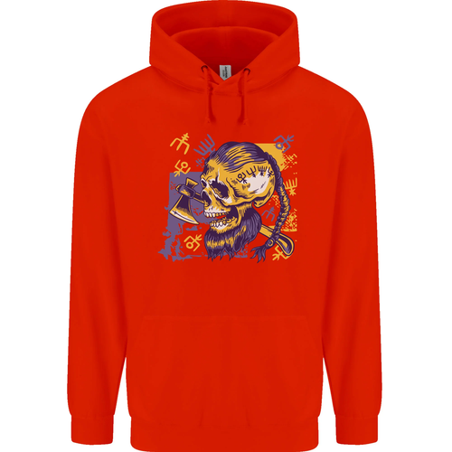 Viking Symbols Skull Childrens Kids Hoodie - Picture 20 of 80