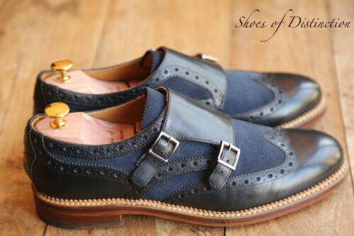 Oliver Sweeney Brantham Blue Leather Suede Monk Buckle Shoes Mens UK 9.5 US 10.5 - Picture 4 of 12