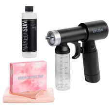 ION Tan Spray Tan Machine Cordless Rechargeable with Naked Sun Honey Glow Rap...