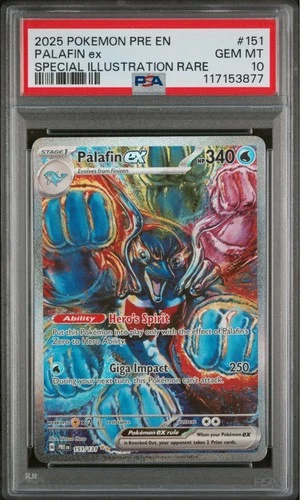 2025 POKEMON PRE EN-PRISMATIC EVOLUTIONS SIR #151 PALAFIN EX PSA 10 GEM MINT