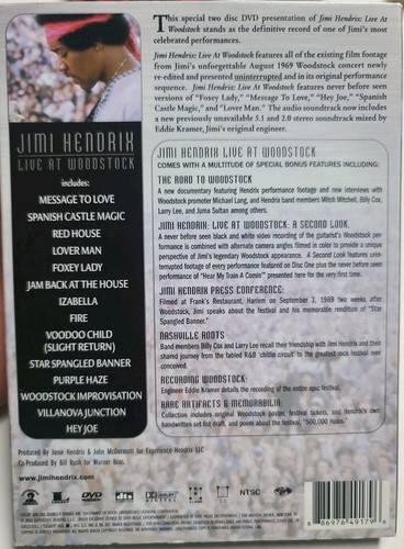 Jimi Hendrix: Live at Woodstock (DVD, 1970, 2010) - Picture 5 of 5