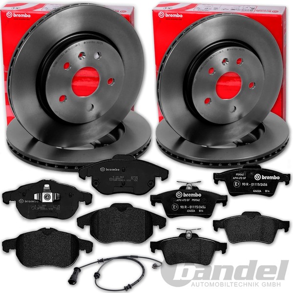 Brembo Bremsscheiben + BelÄGe Vorne + Hinten FüR Opel Vectra C Signum + Saab 9-3-image