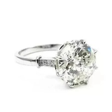 3Ct Round Cut Lab Created Diamond Wedding Engagement Ring 14k White Gold Plated