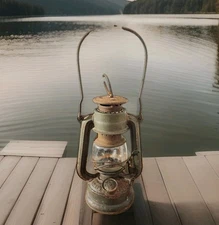 Antique Mini Lantern Nier Feuerhand Super-Baby No 175 All Original Glass Germany