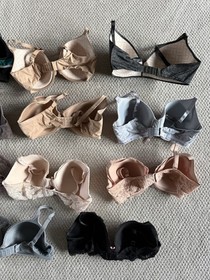 Victoria Secret Lot Of 11 Bras Size 36DD Various Colors and Styles