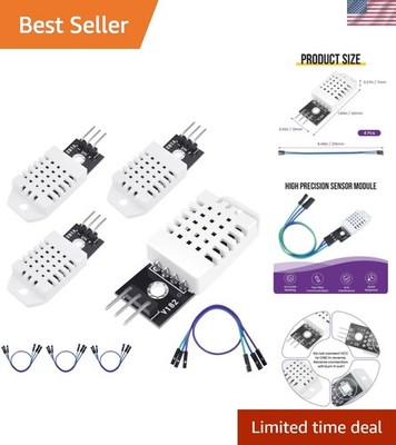 4Pcs /AM2302 Digital Temperature Humidity Sensor Module with Cable, Temp Rang...