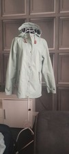 Gelert Women's Waterproof Rain Jacket Size 14 Light Green Full Zip Outdoor