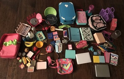 My Life Our Generation Mixed Lot Of Accessories For 18  Dolls School Food Travel
