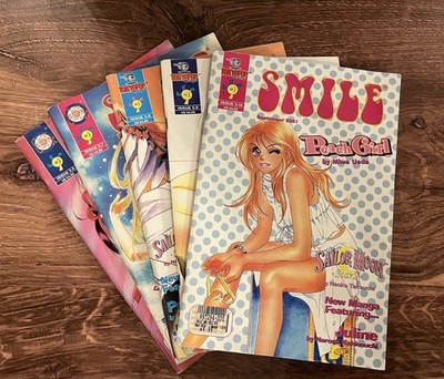Tokyopop Smile Magazine Lot Issues 3.6-3.10 May-Sept 2001 Sailor Moon Peach Girl
