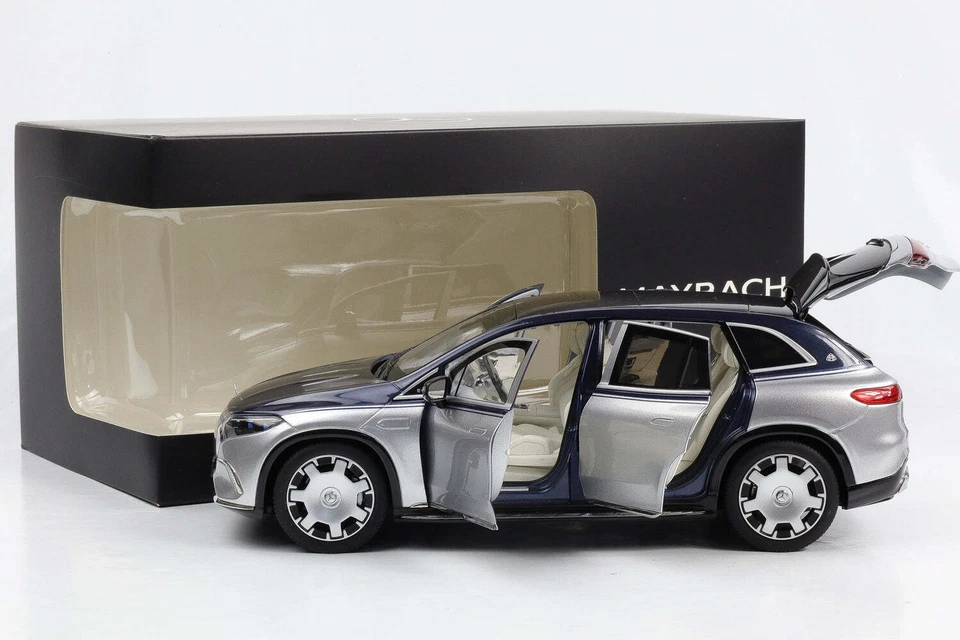 1:18 NZG Mercedes-Maybach Eqs 680 (Z296) fuoristrada 2024 argento nero - Immagine 4 di 4