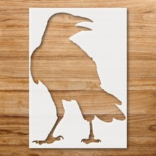 Elegant Bird Silhouette with Open Beak for Unique Craft Stencils - StencilAir