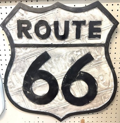 ROUTE 66 Road Side Sign License Plate Art