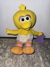 2005 Fisher Price Baby Big Bird with Diaper Plush 10"