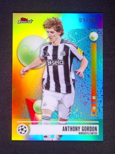 2025-26 Topps Finest UEFA Anthony Gordon #196 Common Gold /50