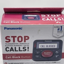 Panasonic Call Blocker Stop Calls! Telemarketer Robocall Trusted #s KX-TG3101B