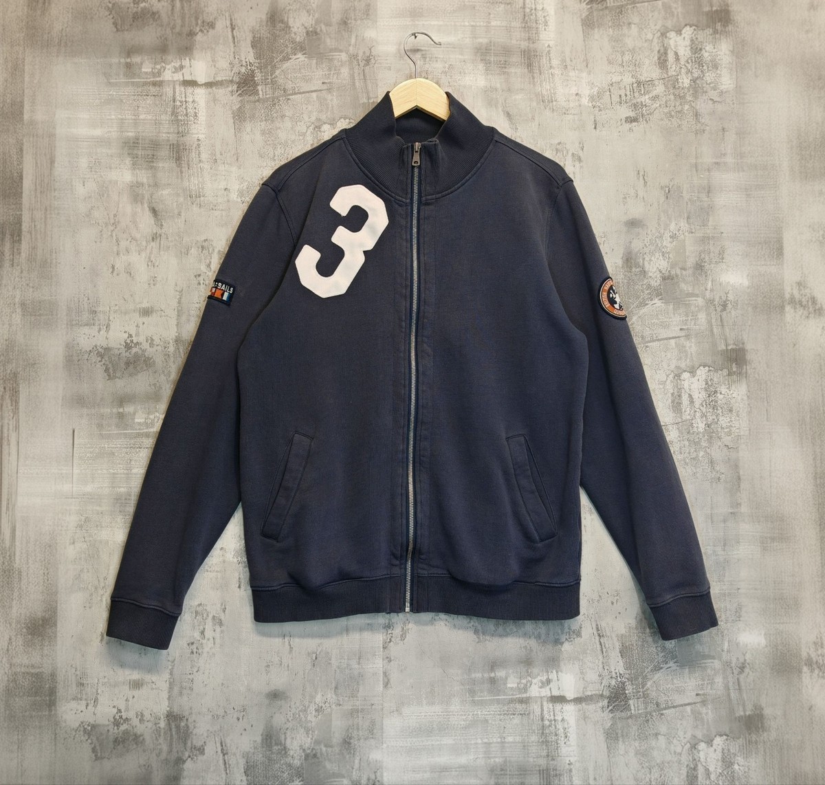 Quba Sails Men's Navy Full Zip Jacket Size M Nautical Sailing